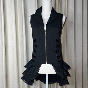 Spin Doctor funky lace-up back goth steampunk vest, Size L, Never worn
